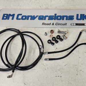 E30 Braided Flexi Brake & Clutch Kit, Hard Line Replacement, Front End E90 Servo